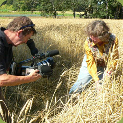 Sharon with Film Crew